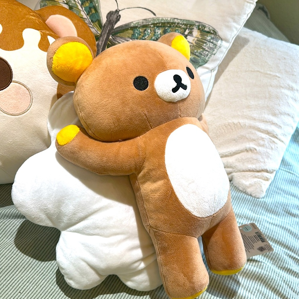 Cute Rilakkuma Brown Bear Plush Pillow - Limited Edition